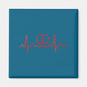 Heart Health Heart Disease Awareness Heartbeat Chd Magnet