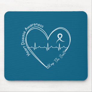 Heart health heart disease awareness heartbeat chd mouse mat