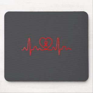 Heart Health Heart Disease Awareness Heartbeat Chd Mouse Mat