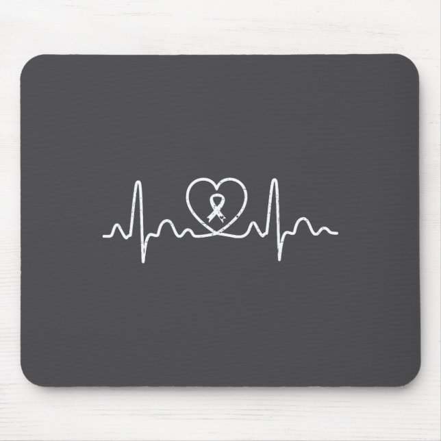 Heart Health Heart Disease Awareness Heartbeat Chd Mouse Mat (Front)