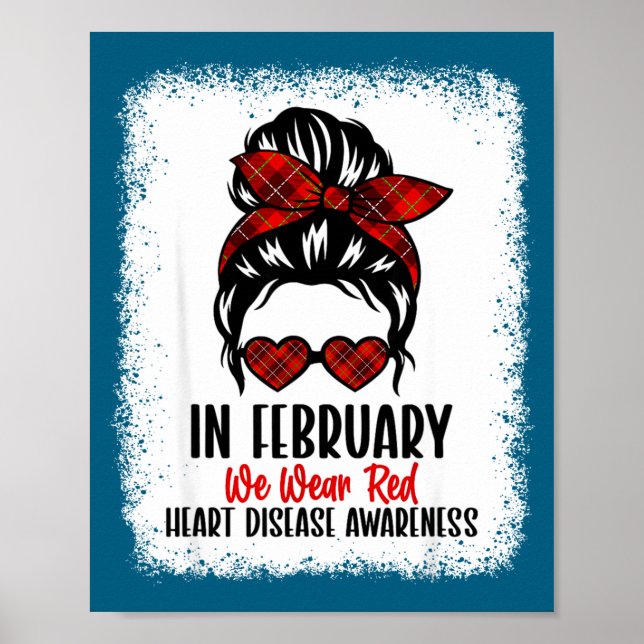 Heart Health Heart Disease Awareness Heartbeat Chd Poster (Front)