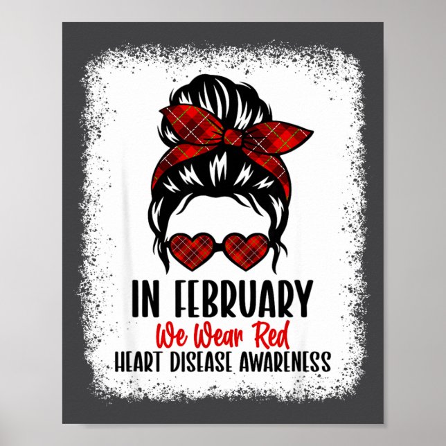 Heart Health Heart Disease Awareness Heartbeat Chd Poster (Front)