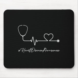 Heart Health Heart Disease Awareness Stethoscope H Mouse Mat