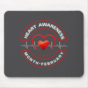 Heart Health Month February American Heart Health  Mouse Mat