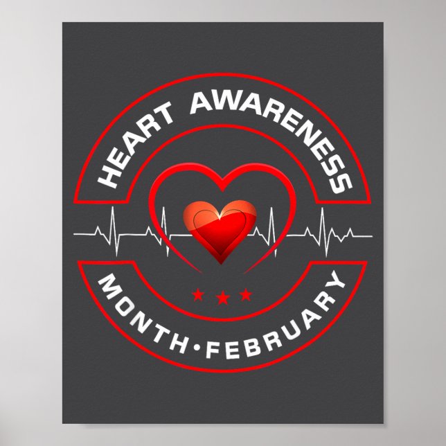 Heart Health Month February American Heart Health  Poster (Front)
