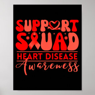 Heart health support squad heart disease awareness poster