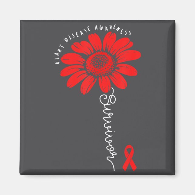 Heart Health Survivor Heart Disease Awareness Chd  Magnet (Front)