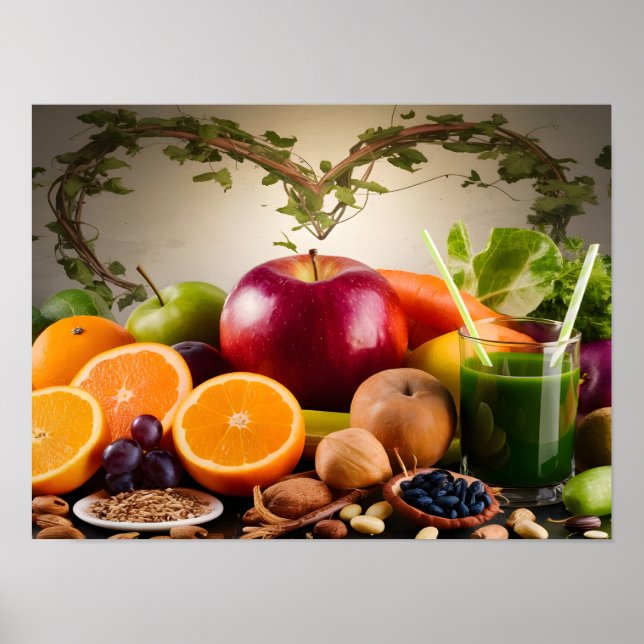 Heart-Healthy Foods Poster (Front)