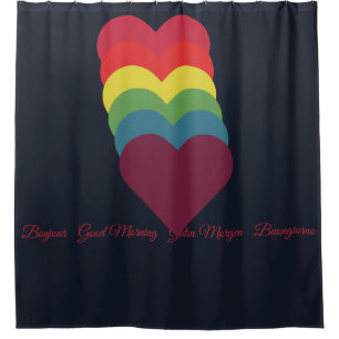 Heart Heart - Rainbow Colors - Rainbow Colors Shower Curtain