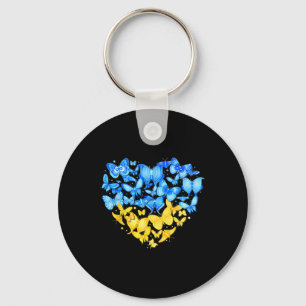 Heart Heart Ukraine Butterfly Ukraine Sunflower 1 Key Ring