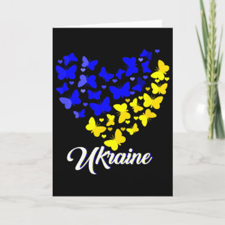 Heart Heart Ukraine Shirt Butterfly I Stand With U Card
