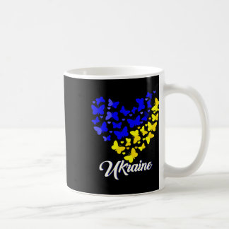 Heart Heart Ukraine Shirt Butterfly I Stand With U Coffee Mug