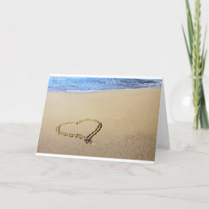 Heart Hearts Beach Sand Tropical Paradise Destiny Card