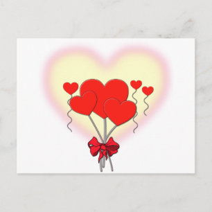 heart hearts love romantic custom personalise postcard