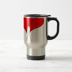 heart hearts valentine wife sweetheart girlfriend travel mug