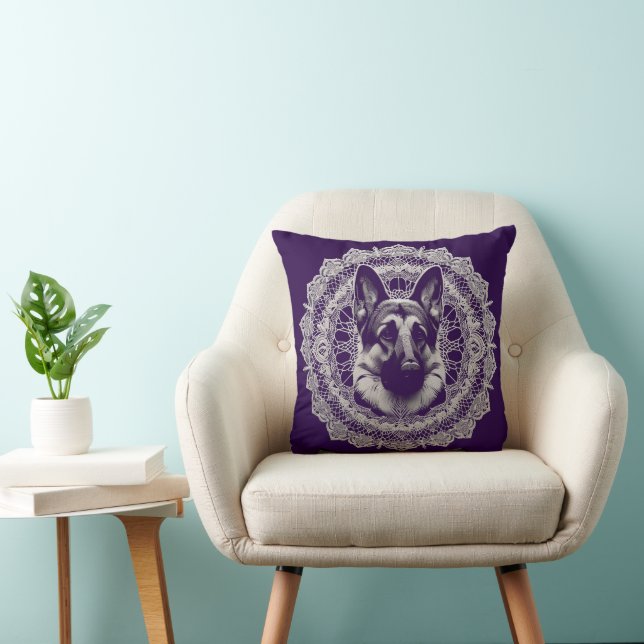 Heart heat in the design shepherd and poem cushion (Chair)