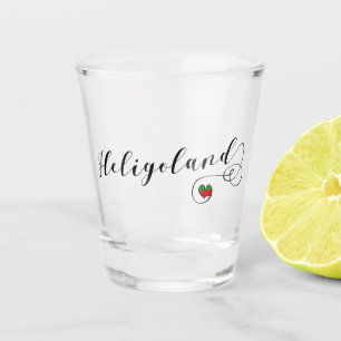 Heart Heligoland Flag, Germany, Helgoland Shot Glass