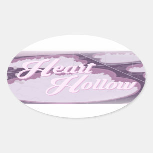 HEART HOLLOW Rounded Logo + Bathtub (Sticker Pack) Oval Sticker