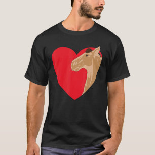 Heart Horse Head Equestrian Love Riding Horse Love T-Shirt