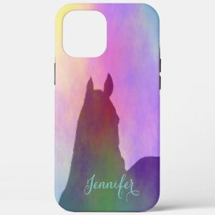Heart Horse I (purple and yellow) Case-Mate iPhone 12 Pro Max Case