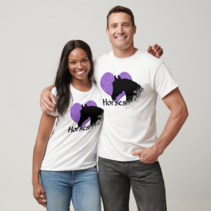 Heart Horse III (purple heart) T-Shirt