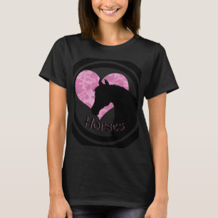Heart Horse (pink camo) T-Shirt
