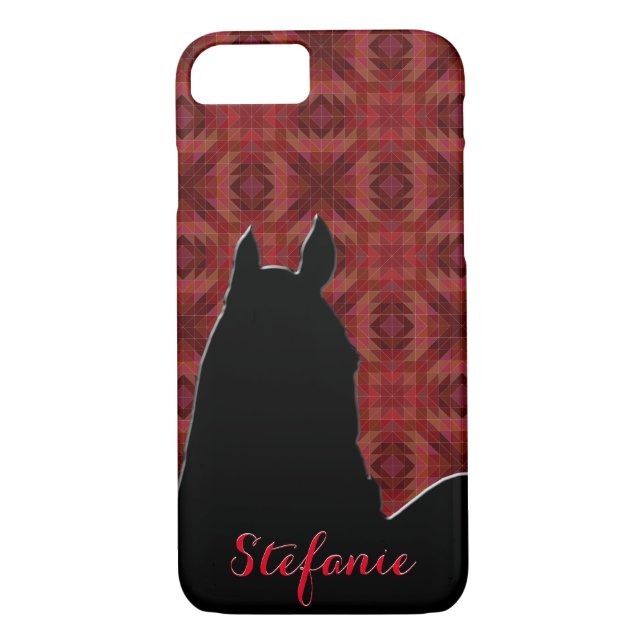 Heart Horses I (maroon) Case-Mate iPhone Case (Back)