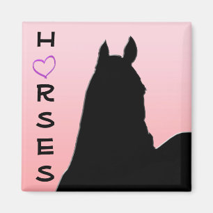 Heart Horses I (Pink Faded) Magnet