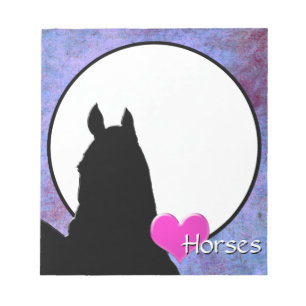 Heart Horses I (purple/blue) Notepad