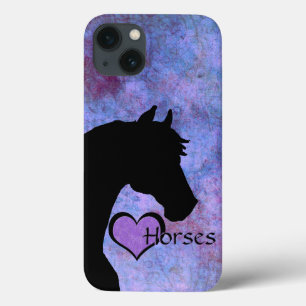 Heart Horses II (purple) iPhone 13 Case