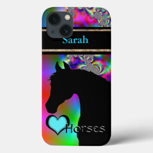 Heart Horses III Customisable (Fractal 50) iPhone 13 Case
