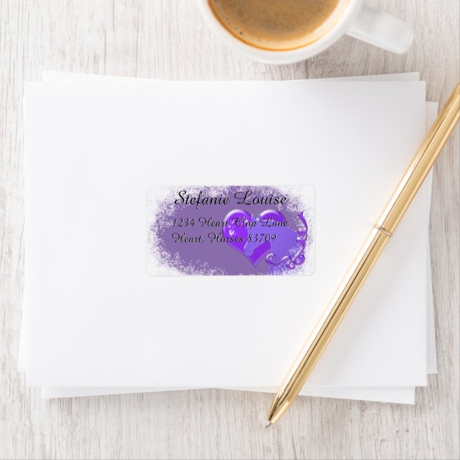 Heart Horses III Holiday (Purple Horse/Heart) Label (Insitu)