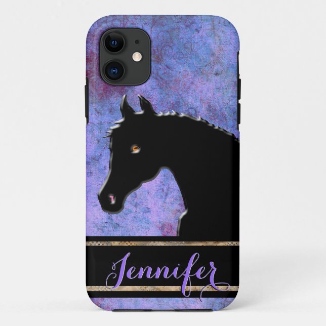 Heart Horses III (purple/blue) Case-Mate iPhone Case (Back)
