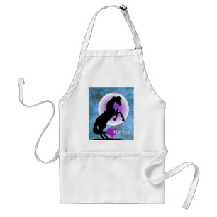 Heart Horses V (blue/green) Standard Apron
