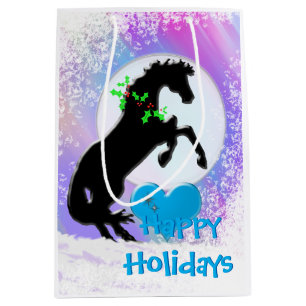 Heart Horses V Holiday (Colourful Haze) Medium Gift Bag