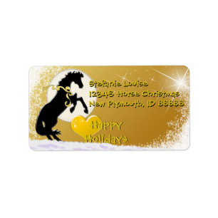 Heart Horses V Holiday (Golden Stars) Label