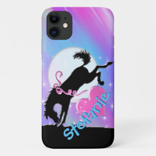 Heart Horses VII (Colourful Haze) Classic Round St iPhone 11 Case