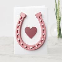 Heart Horseshoe Pattern Card