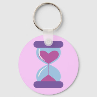 Heart Hourglass Key Ring