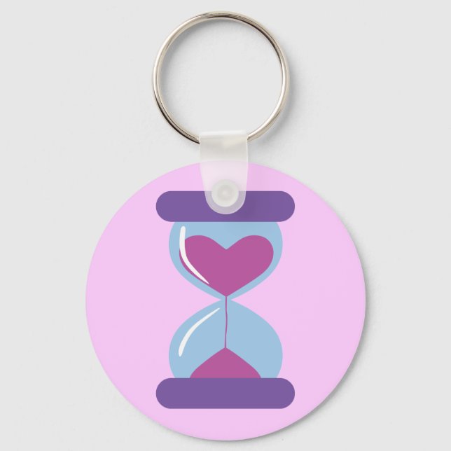 Heart Hourglass Key Ring (Front)