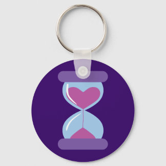 Heart Hourglass Key Ring