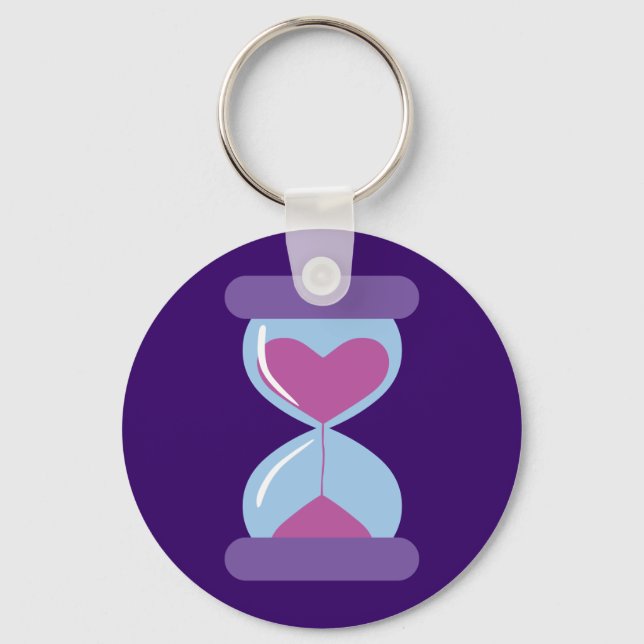 Heart Hourglass Key Ring (Front)