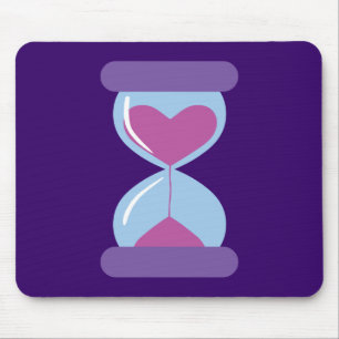 Heart Hourglass Mouse Mat