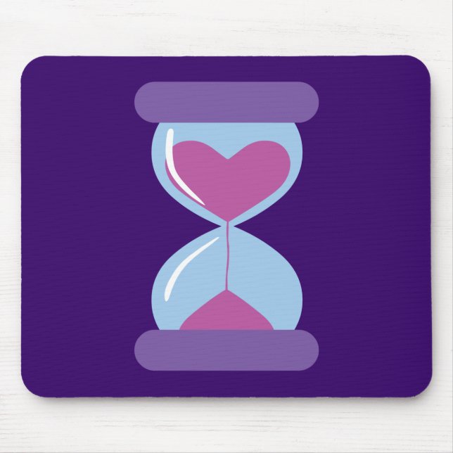 Heart Hourglass Mouse Mat (Front)
