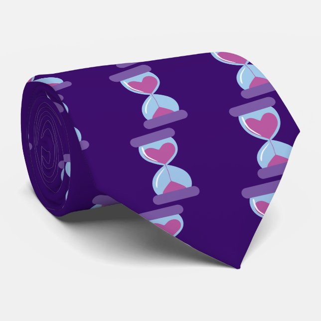 Heart Hourglass Tie (Rolled)