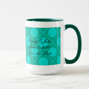 Heart Hugs & Kisses XOXO Photo Mug Green customise