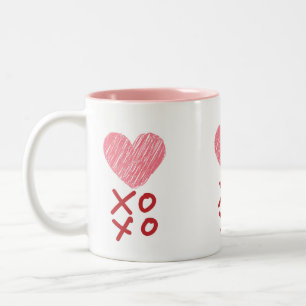 Heart, Hugs n kisses XOXO Mugs 