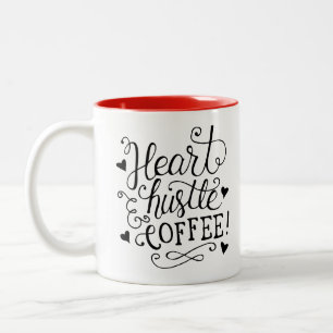 Heart Hustle Coffee Two-Tone Coffee Mug