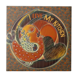 Heart I Love My Kitchen Tile