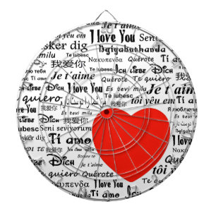 heart i love you dartboard